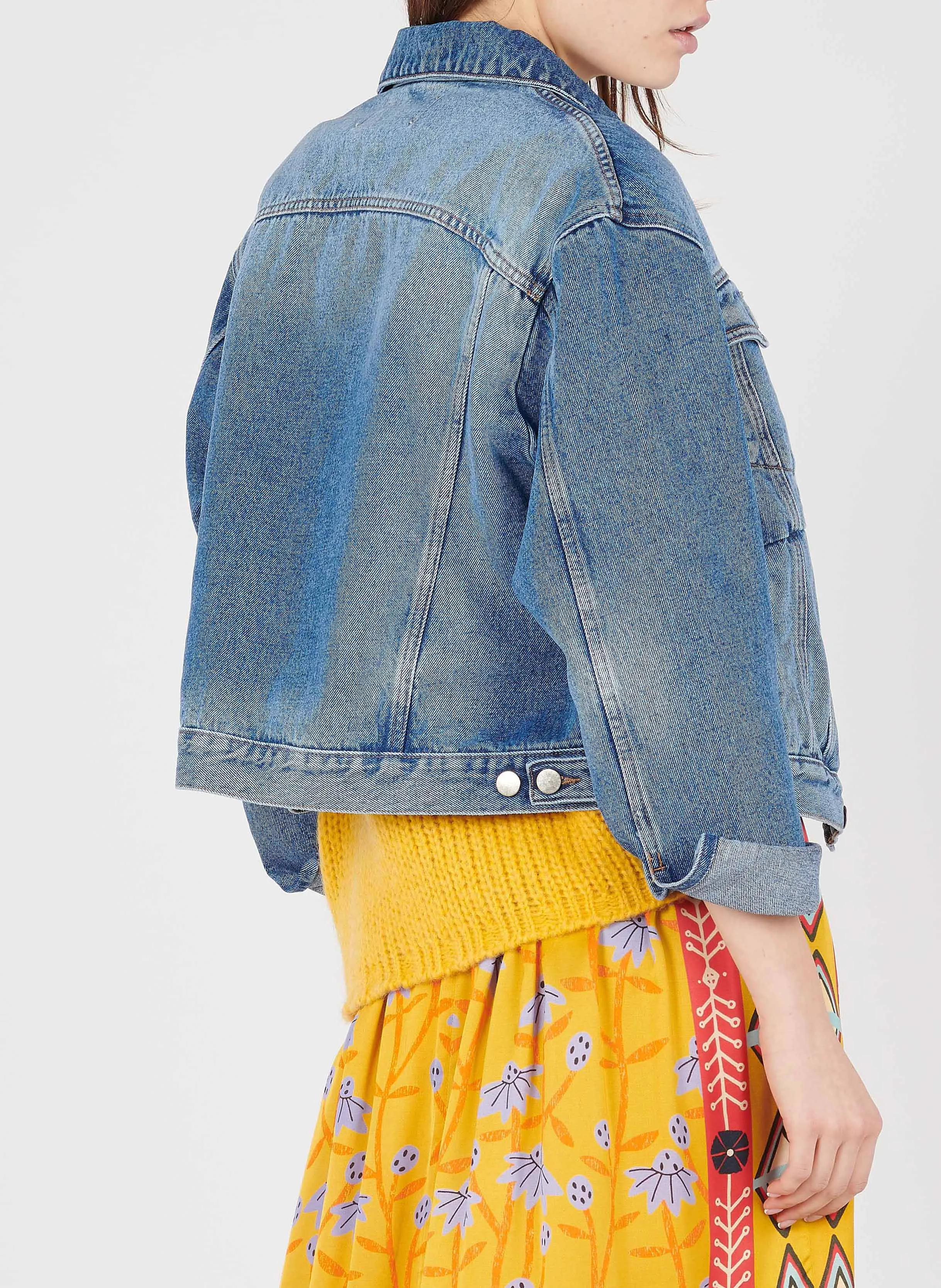 ACQUAVERDE TERENCE Denim Jacket with Classic Collar in Blue