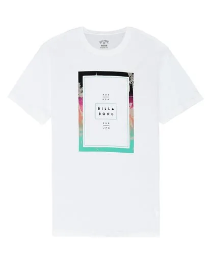 Billabong Men's Short Sleeve Tucked SS Tee White S1SS11 Chest Logo