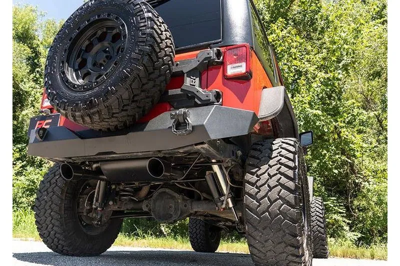 Doble salida de escape Rough Country negro Wrangler JK