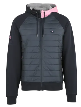 EDEN PARK Blue Mixed Cotton Padded Sweatshirt