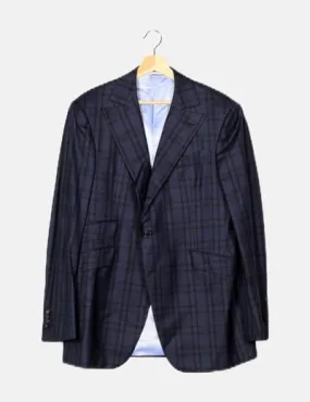 GÉRARD SENÉ Navy Blue Printed Jacket Pants Set