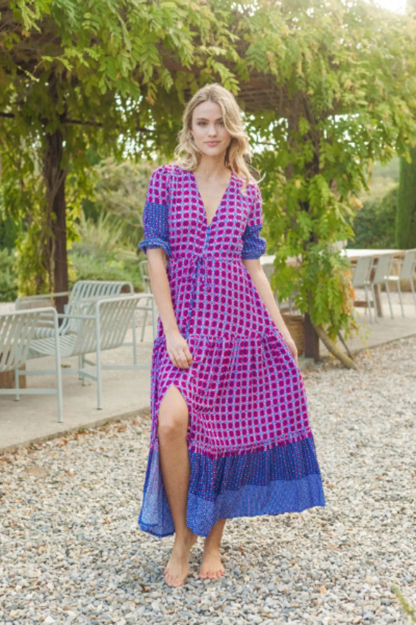 Haven Printed Maxi Tessa Dress