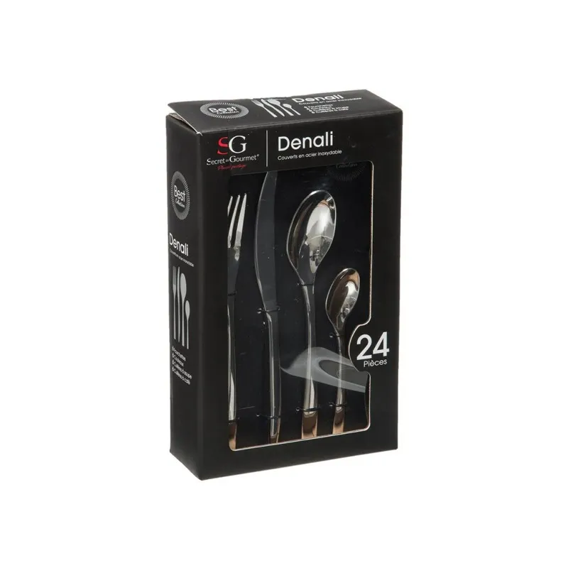 Set De Cubiertos Denali Inox 24un