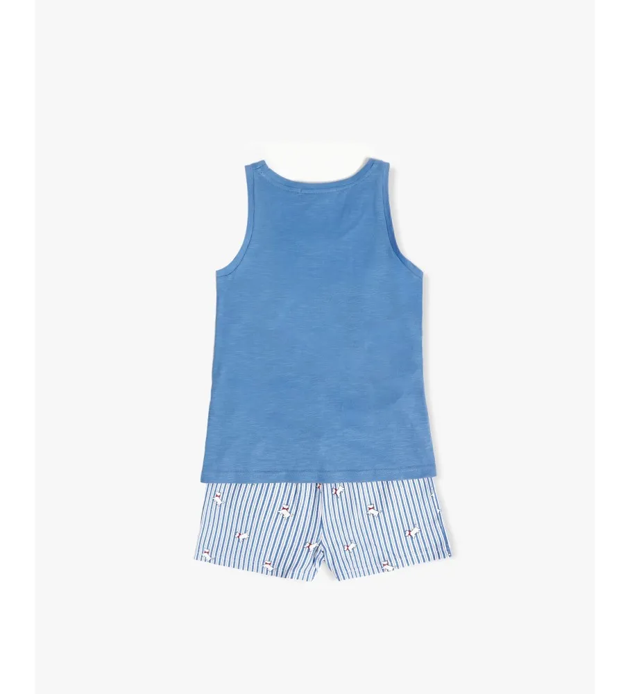 Sleeveless Blue Lou Lou Summer Pajamas