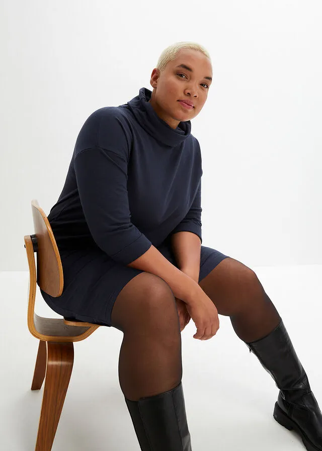 Navy Blue Sweatshirt Dress - Shop Now